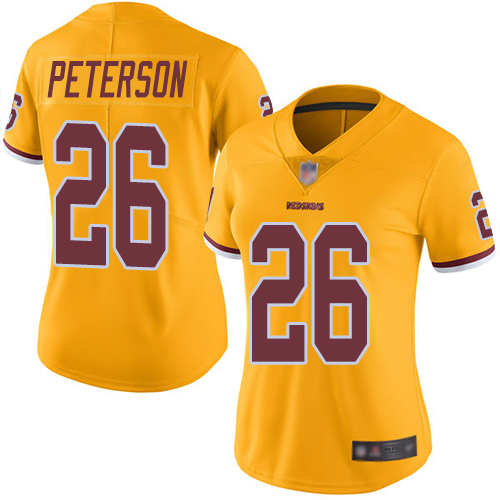 Washington Redskins Limited Gold Women Adrian Peterson Jersey NFL Football #26 Rush Vapor